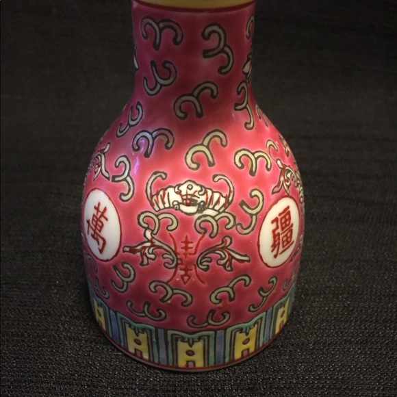 Red Mun enamel soy saucer mini decanter - Picture 5 of 10